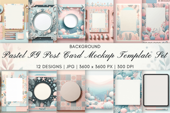 Download Pastel IG Post Card Mockup Template Set - Premium Resources