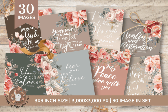 Download Printable Bible Verse Square Card Set233 - Premium Resources
